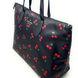 KATE SPADE NWT TOSSED CHERRY MEL PACKABLE TOTE +WRISTLET!